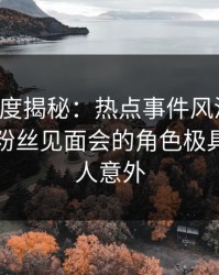 黑料深度揭秘：热点事件风波背后，明星在粉丝见面会的角色极具爆点令人意外