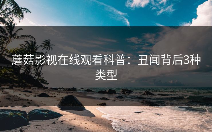 蘑菇影视在线观看科普：丑闻背后3种类型